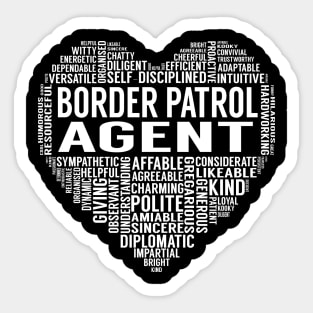 Border Patrol Agent Heart Sticker